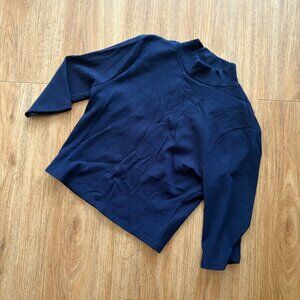 Reformation Jeans Long Sleeve Turtleneck Blouse Blue Women’s Size M